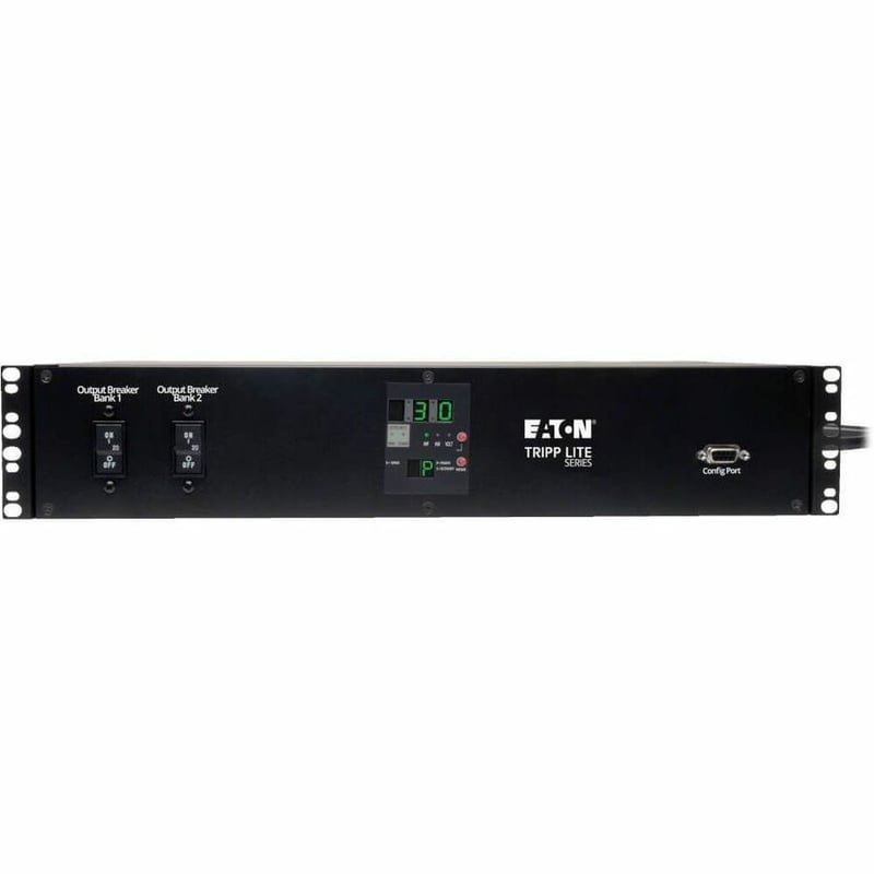 Tripp Lite by Eaton PDU 5.8kW Single-Phase Local Metered Automatic Transfer Switch PDU Two 200-240V L6-30P Inputs 16-C13 2-C19 & 1 L6-30R Outlet 2U TAA - Thumbnail 3