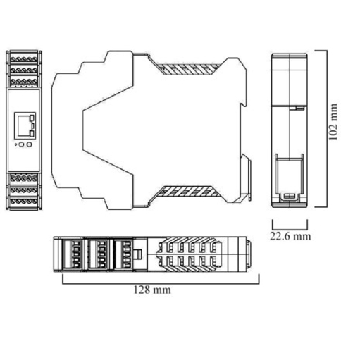 Brainboxes - Ethernet to 8 Digital Inputs and 8 Digital Outputs + RS485 Gateway - Thumbnail 5