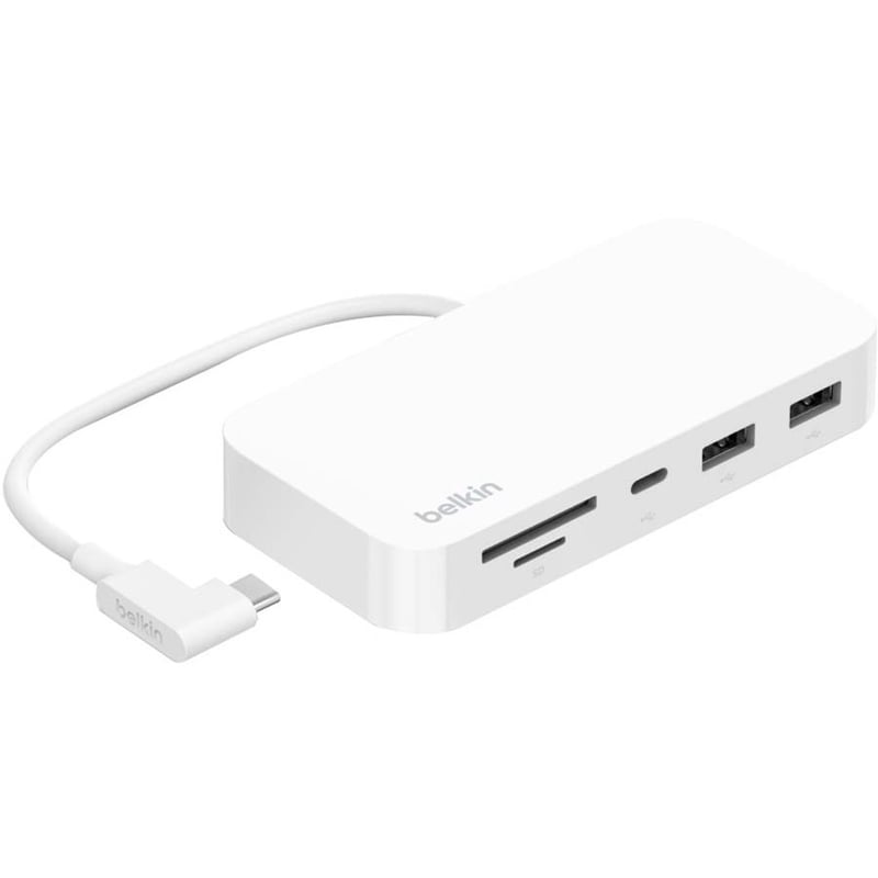 Belkin USB-C 6-in-1 Hub with Mount - USB-C Docking Station with Micro SD Card Reader - Compatible w/ MacBook, Chromebook - Thumbnail 1
