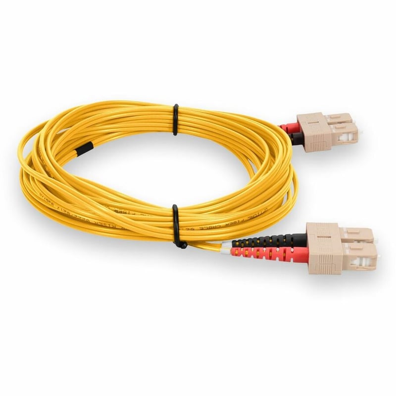 AddOn 10m SC to SC Yellow OM1 Duplex OFNR (Riser-Rated) MMF Fiber Patch Cable