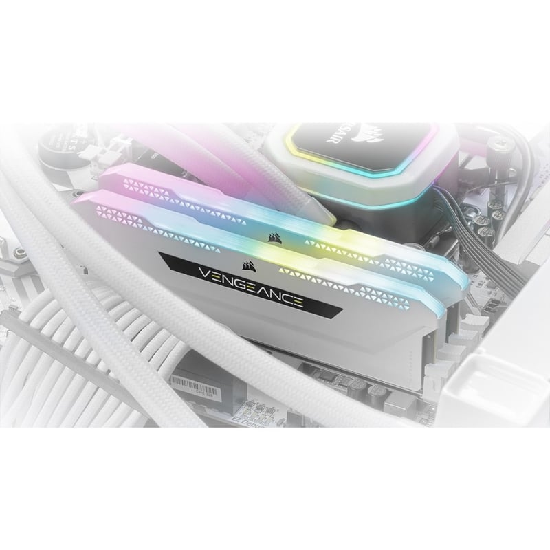 Corsair Vengeance RGB Pro SL 16GB (2x8GB) DDR4 DRAM 3600MHz C18 Memory Kit - White - Thumbnail 4