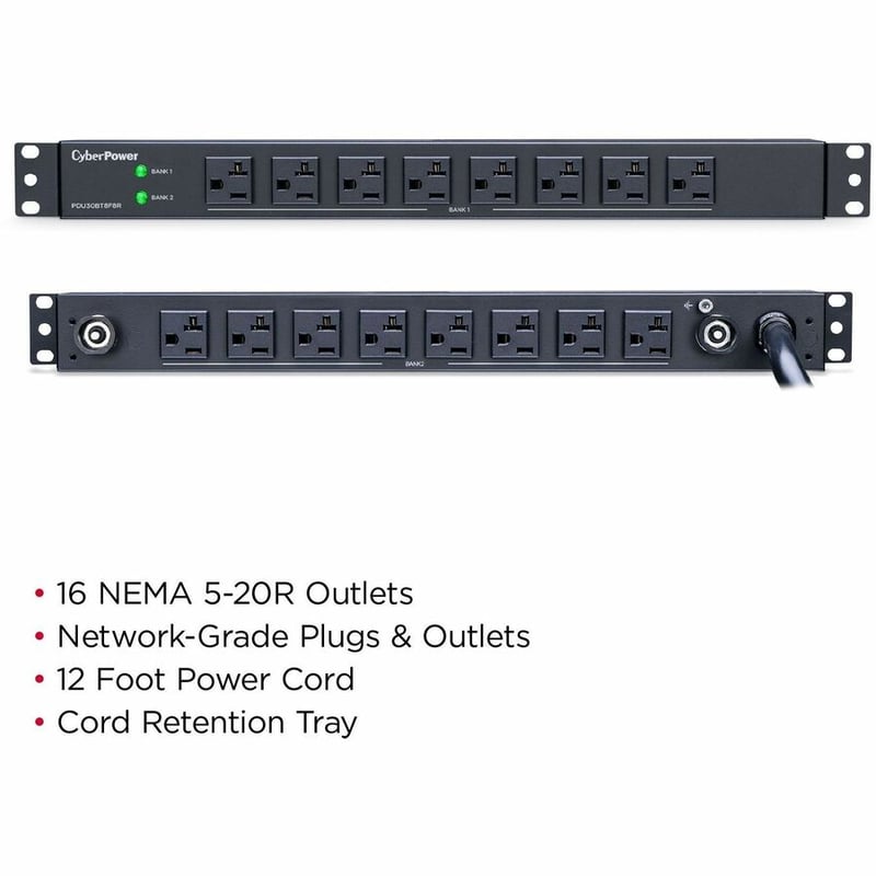 CyberPower PDU30BT8F8R Single Phase 100 - 125 VAC 30A Basic PDU - Thumbnail 2