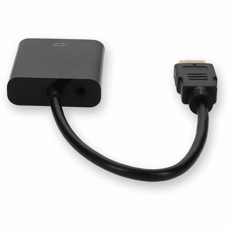 5PK HDMI 1.3 Male to VGA Female Black Adapters Which Includes 3.5mm Audio and Micro USB Ports For Resolution Up to 1920x1200 (WUXGA) - Thumbnail 4