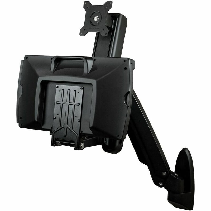 StarTech.com Wall Mount Workstation, Full Motion Standing Desk, Ergonomic Height Adjustable Monitor & Keyboard Tray Arm, For VESA Display - Thumbnail 4