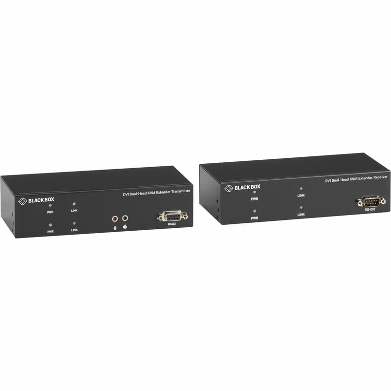 Black Box KVX Series KVM Extender Kit over Fiber - DVI-D, USB 2.0, Serial, Audio, Local Video - Thumbnail 1