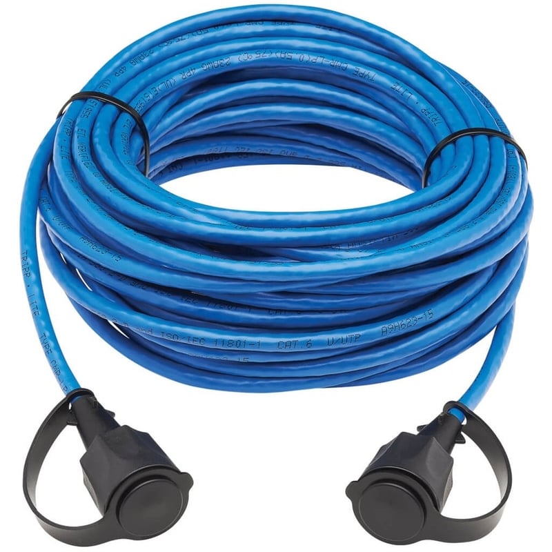 Eaton Tripp Lite Series Industrial Cat6 UTP Ethernet Cable (RJ45 M/M), 100W PoE, CMR-LP, IP68, Blue, 50 ft. (15.24 m) - Thumbnail 4