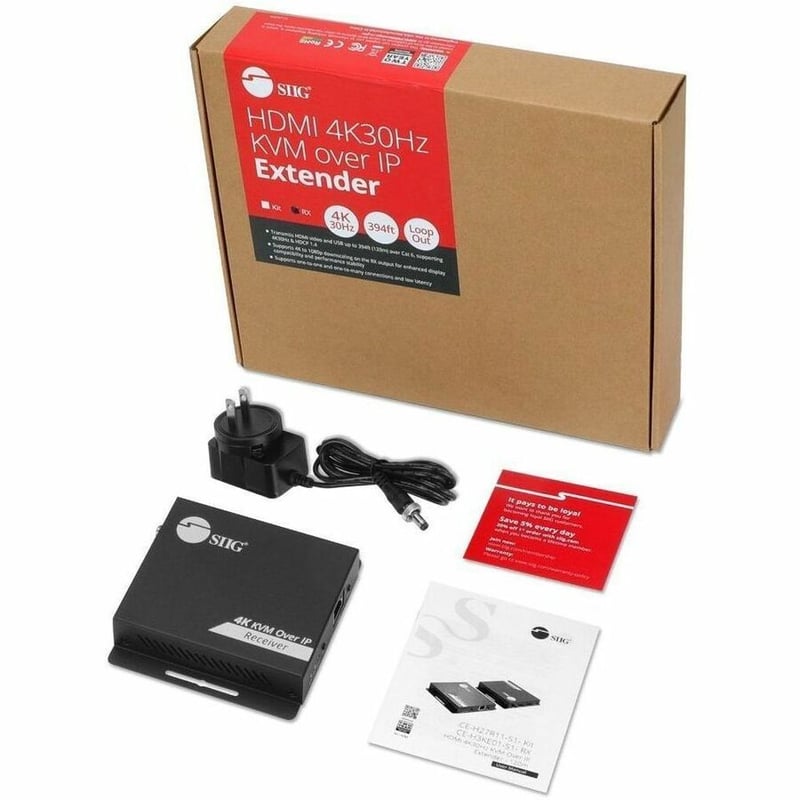 SIIG HDMI 4K30Hz KVM Over IP Extender - RX - Thumbnail 4