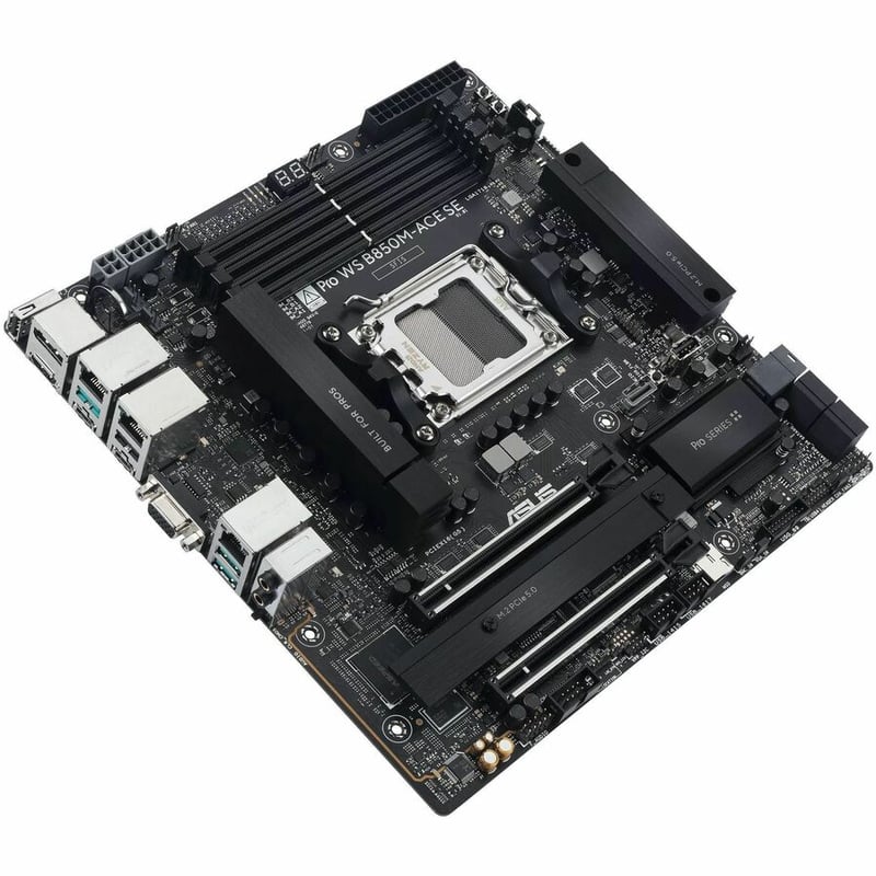 ASUS PRO WS B850M-ACE SE AMD AM5 B850 MATX MICROATX BUSINESS - Thumbnail 4