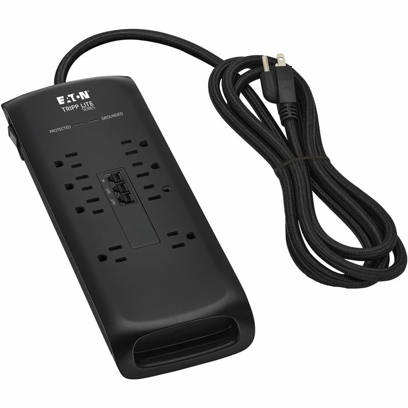 8-OUTLET SURGE PROTECTOR 5-15R 2400J TEL/MODEM 8 FT. BRAIDED CORD - Thumbnail 5