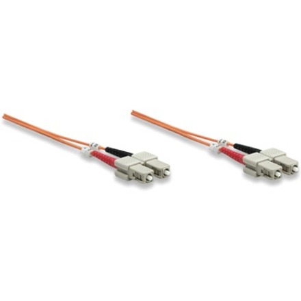 Intellinet Network Solutions Fiber Optic Patch Cable, SC/SC, OM1, 62.5/125, Multimode, Duplex, Orange, 14 ft (5 m) - Thumbnail 2