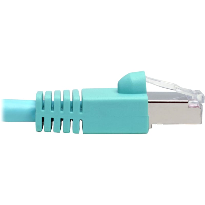 Eaton Tripp Lite Series Cat6a 10G Snagless Shielded STP Ethernet Cable (RJ45 M/M), PoE, Aqua, 20 ft. (6.09 m) - Thumbnail 4