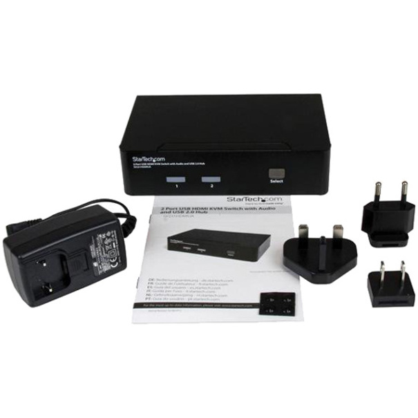 StarTech.com 2 Port USB HDMI KVM Switch w/ Audio & USB 2.0 Hub - Thumbnail 2