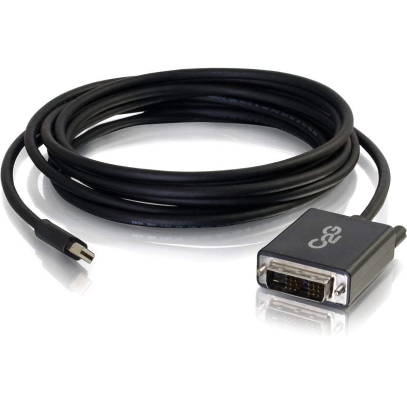 C2G 10ft Mini DisplayPort to DVI Cable - Single Link DVI-D Adapter - Black - Thumbnail 2