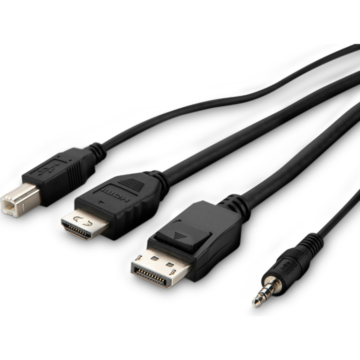 Belkin Dual DVI to HDMI and DP to DP + USB A/B + Audio Passive Combo KVM - Thumbnail 2