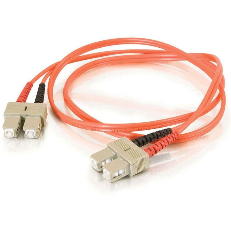 C2G-2m SC-SC 62.5/125 OM1 Duplex Multimode PVC Fiber Optic Cable (LSZH) - Orange - Thumbnail 2