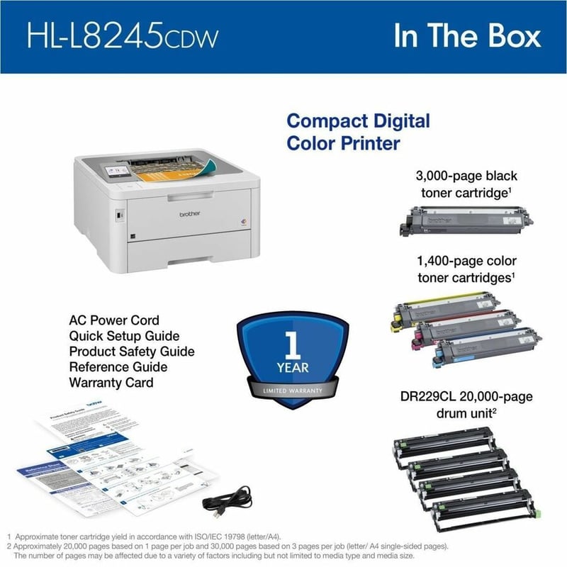 Brother Workhorse MFC-L8395CDW Digital Color All-in-One Printer with Wireless Networking and Duplex Print, Scan, and Copy - Thumbnail 3