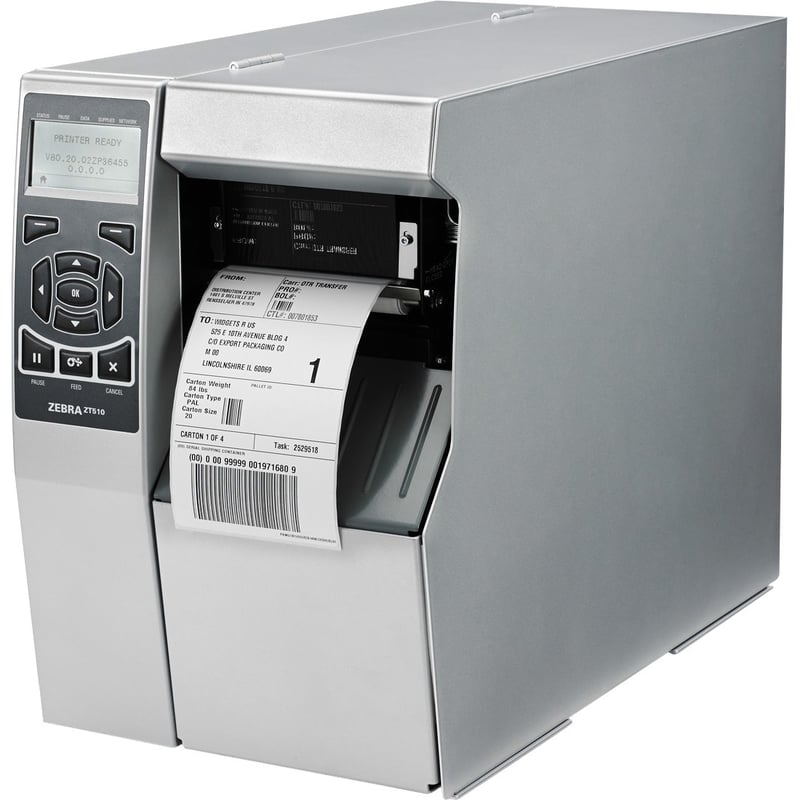 Zebra ZT510 Industrial Direct Thermal/Thermal Transfer Printer - Monochrome - Label Print - USB - Serial - Bluetooth - Near Field Communication (NFC) - Thumbnail 1