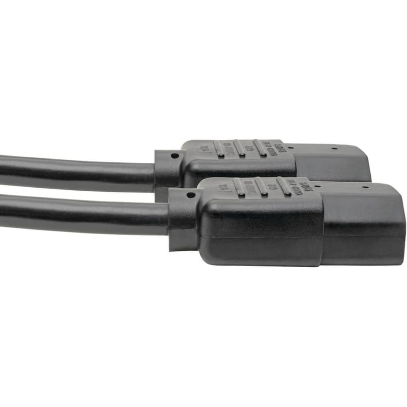 Eaton Tripp Lite Series C14 Male to C13 Female Splitter, PDU Style - C14 to 2x C13, 10A, 250V, 18 AWG, 6 ft. (1.83 m), Black - Thumbnail 4