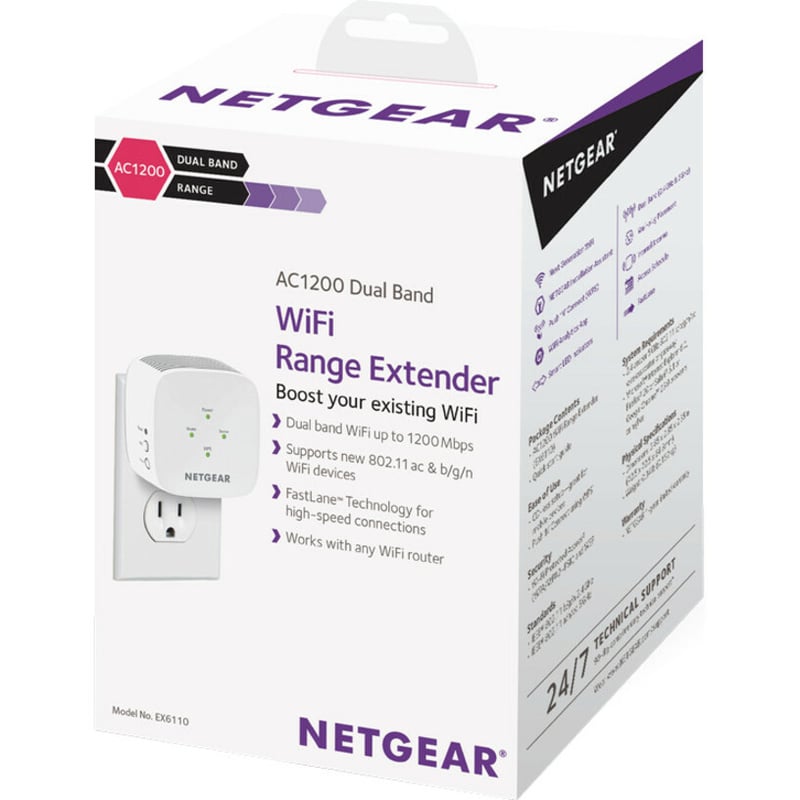 Netgear EX6110 IEEE 802.11ac 1.17 Gbit/s Wireless Range Extender - Thumbnail 2