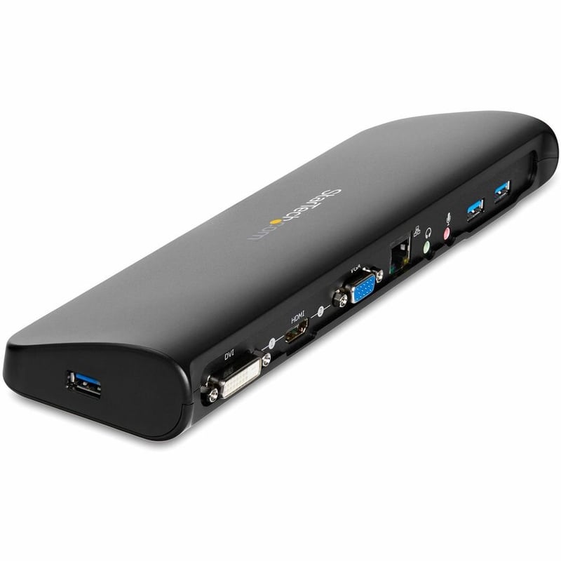 StarTech.com USB 3.0 Docking Station - Compatible with Windows / macOS - Supports Dual Displays - HDMI and DVI - DVI to VGA Adapter Included - USB3SDOCKHD - Thumbnail 4