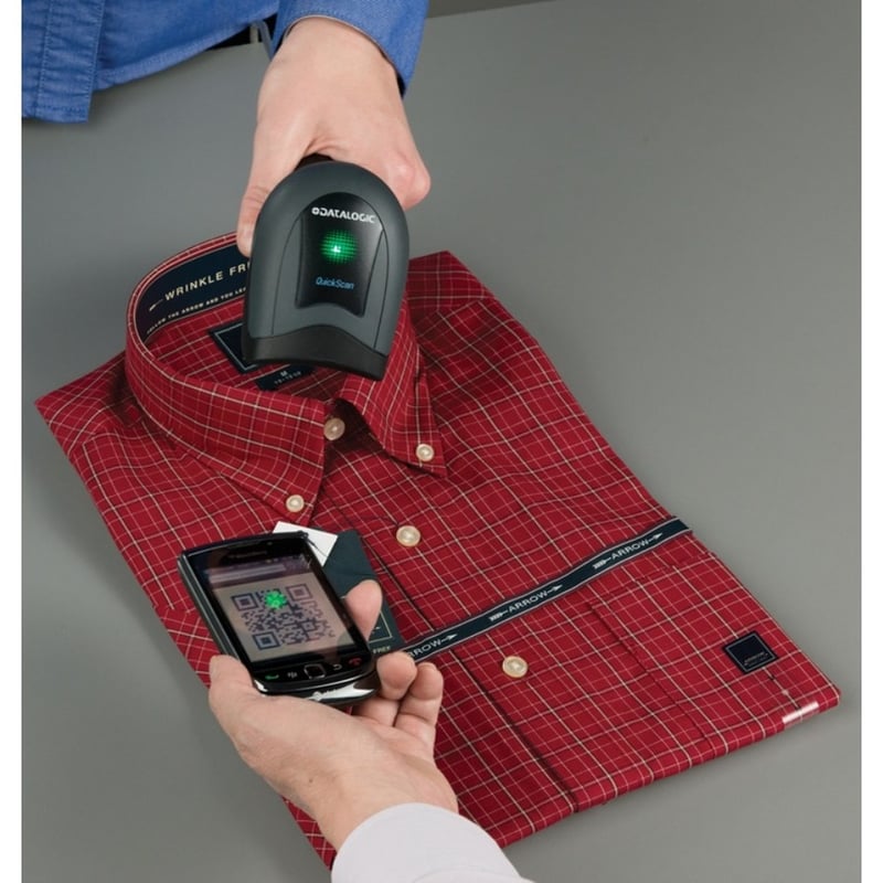 Datalogic QuickScan QD2430 Handheld Barcode Scanner Kit - Thumbnail 3