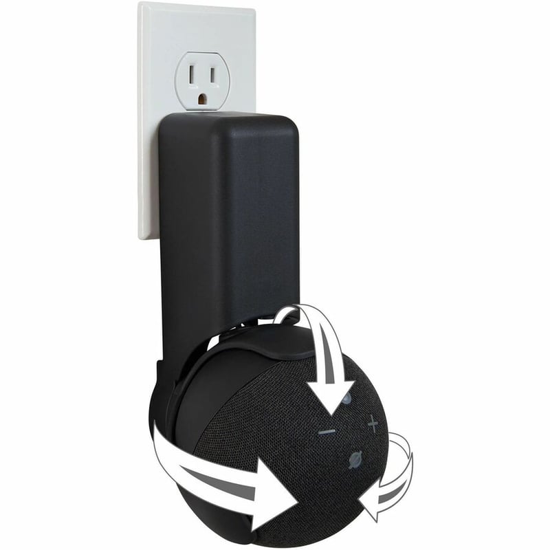 Sanus Outlet Hanger for Amazon Echo Dot (Gen 4) - Black - Thumbnail 2