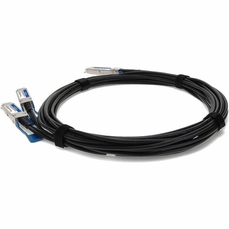 AddOn MSA and TAA 100GBase-CU QSFP28 to 2xQSFP28 Direct Attach Cable (Passive Twinax, 2.5m) - Thumbnail 3
