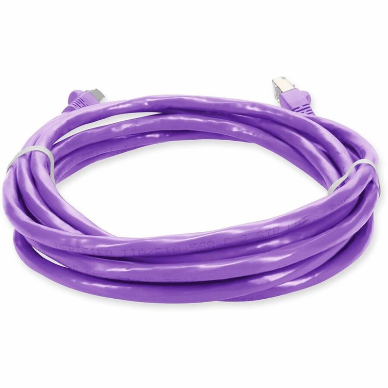 AddOn 10ft Violet CAT 6 Shielded PVC Ethernet Cable Snagless Easy Clear Boot RJ-45 M/M - Thumbnail 4