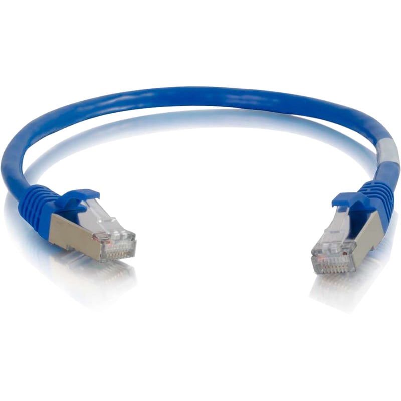 0.5FT/0.15M CAT6A SNAGLESS STP CABLE-BLU - Thumbnail 1