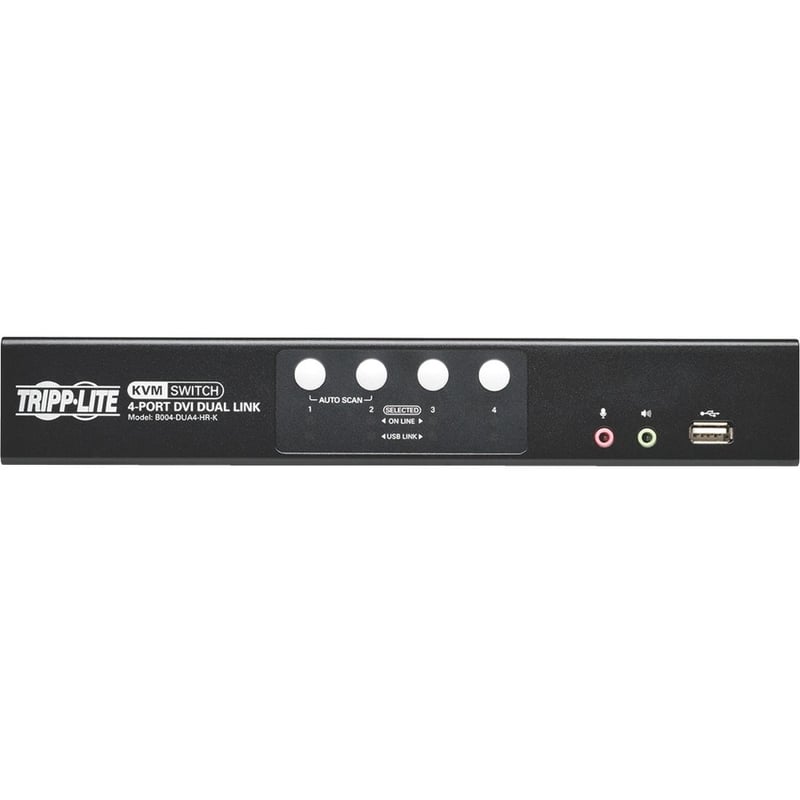 Tripp Lite by Eaton KVM Switch 4-Port DVI Dual-Link / USB w/ Audio & 4x 6ft Cables - Thumbnail 4