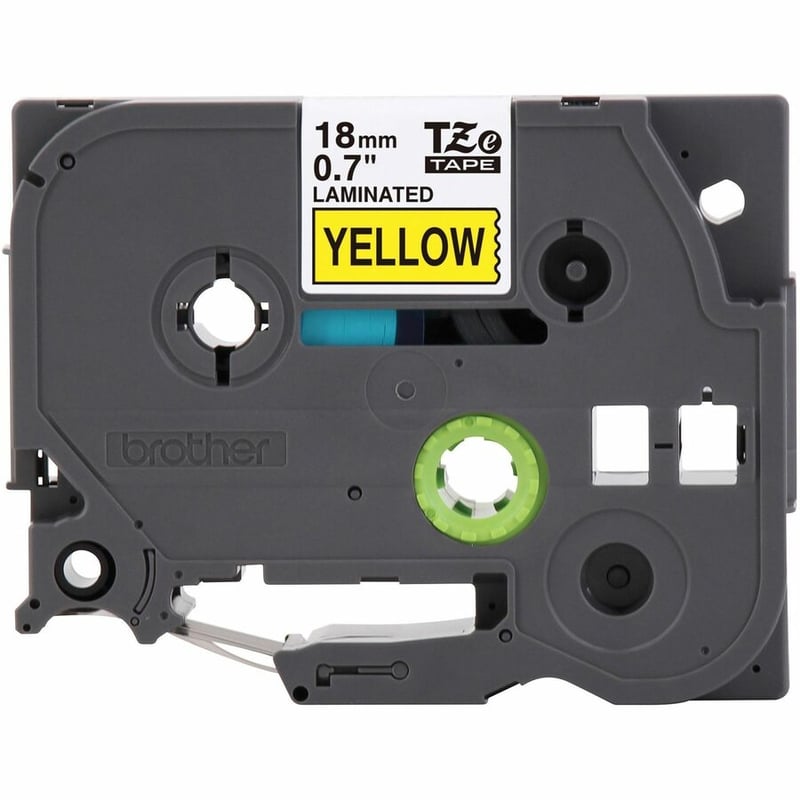 BALCK/YELLOW TAPE (18MM) ON YELLOW LAMINATED TAPE FOR TZE-CO - Thumbnail 2