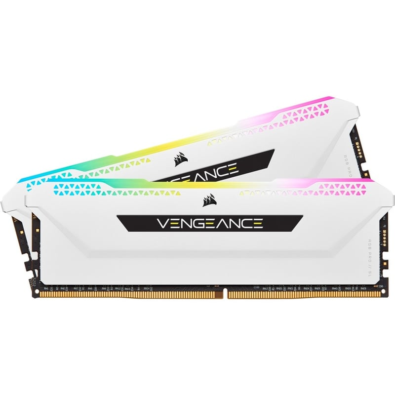 Corsair Vengeance RGB Pro SL 16GB (2x8GB) DDR4 DRAM 3600MHz C18 Memory Kit - White - Thumbnail 3