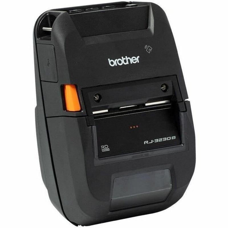 Brother RuggedJet RJ-3230BL Mobile Direct Thermal Printer - Monochrome - Portable - Label/Receipt Print - Ethernet - USB - Bluetooth - Black - Thumbnail 3