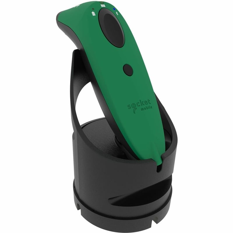 Socket Mobile SocketScan S720, Linear Barcode Plus QR Code Reader, Green & White Dock - Thumbnail 3