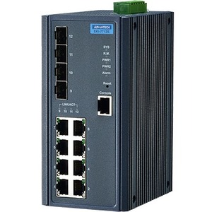 Advantech 8FE+4G SFP Managed Ethernet Switch - Thumbnail 1