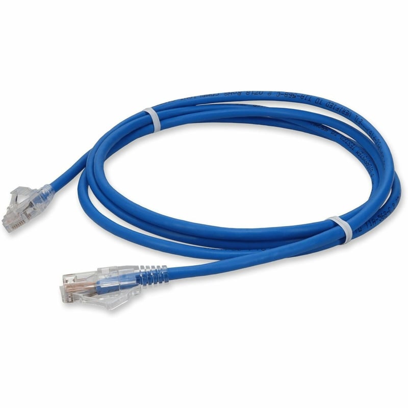 AddOn 25ft Blue CAT 6 Plenum-Rated Ethernet Cable Snagless Bubble Boot RJ-45 M/M - Thumbnail 1
