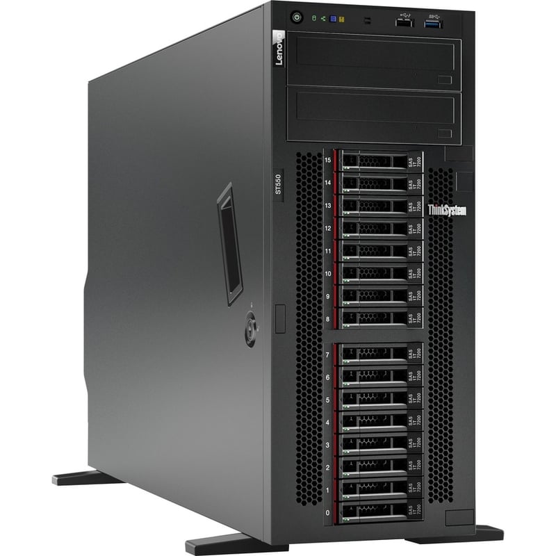 Lenovo ThinkSystem ST550 7X10A0DYNA 4U Tower Server - 1 Xeon Silver 4208 2.10 GHz - 32 GB RAM - 12Gb/s SAS, Serial ATA/600 Controller