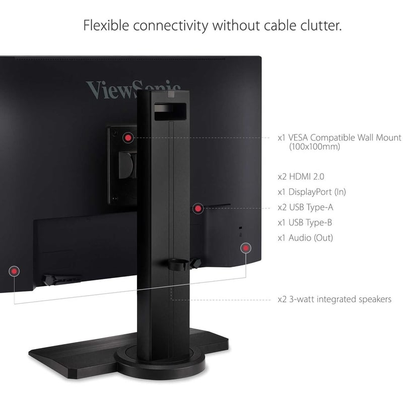 ViewSonic OMNI XG2431 24 Inch 1080p 0.5ms 240Hz Gaming Monitor with AMD FreeSync Premium, Advanced Ergonomics, Eye Care, HDMI and DisplayPort for Esports - Thumbnail 5