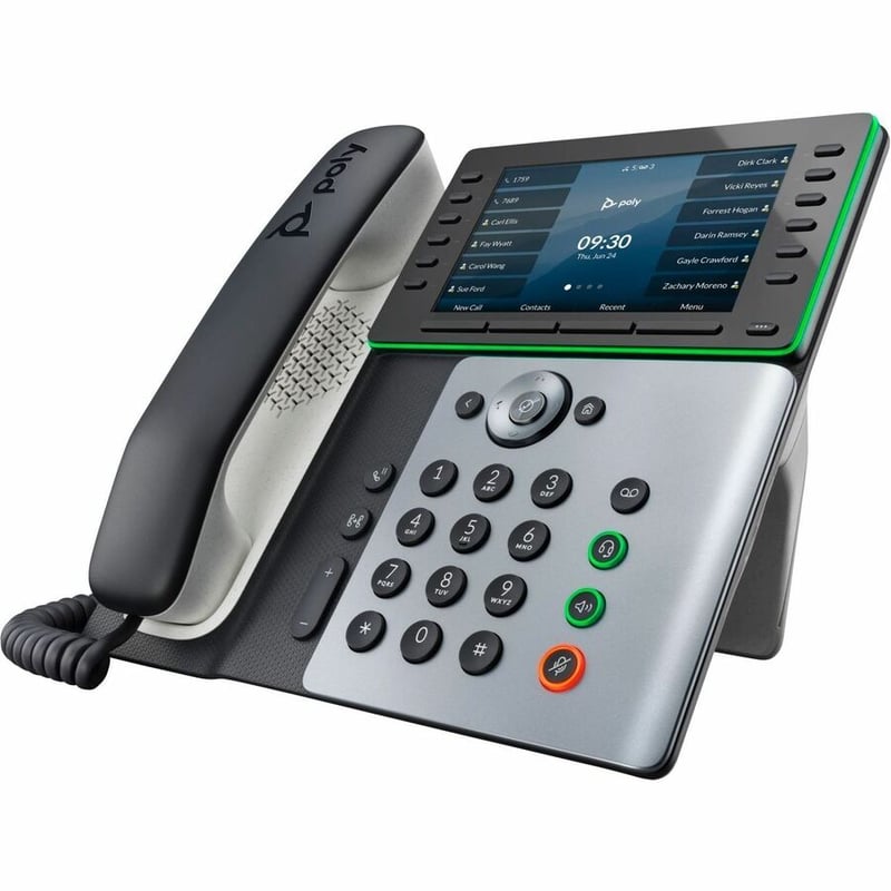 Poly Edge E550 IP Phone - Corded - Corded - NFC, Wi-Fi, Bluetooth - Desktop - Thumbnail 5