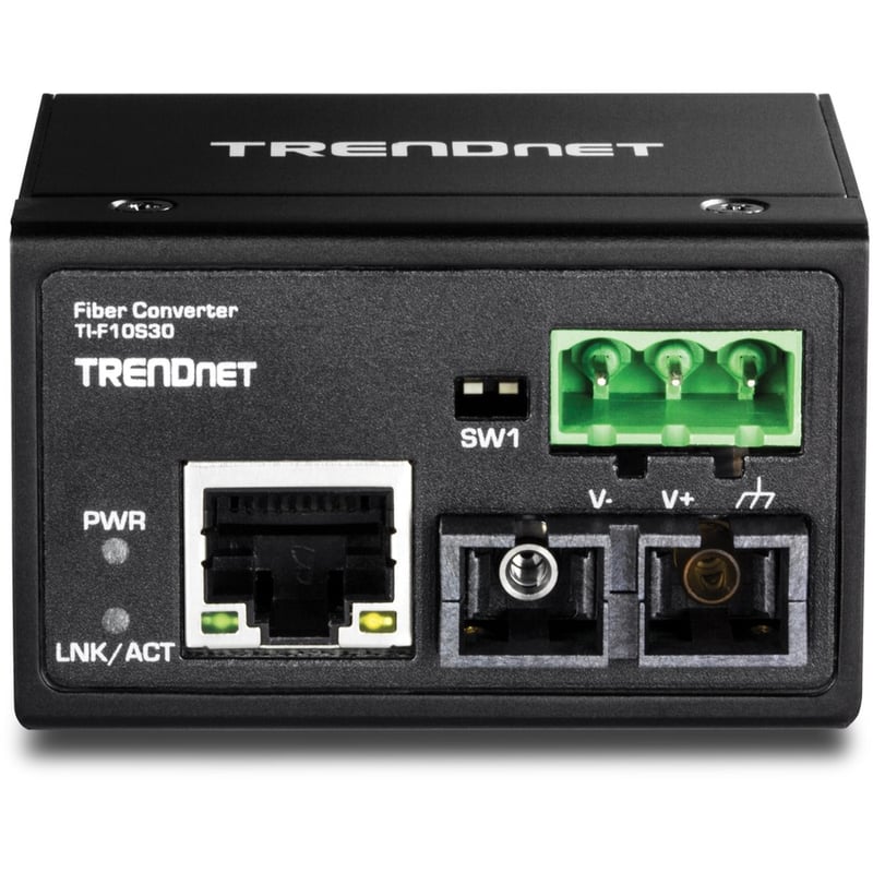 TRENDnet Hardened Industrial 100Base-FX Single-Mode SC Fiber Converter; (30 km; 18.6 Miles); IP40 Rated Housing; TI-F10S30 - Thumbnail 4