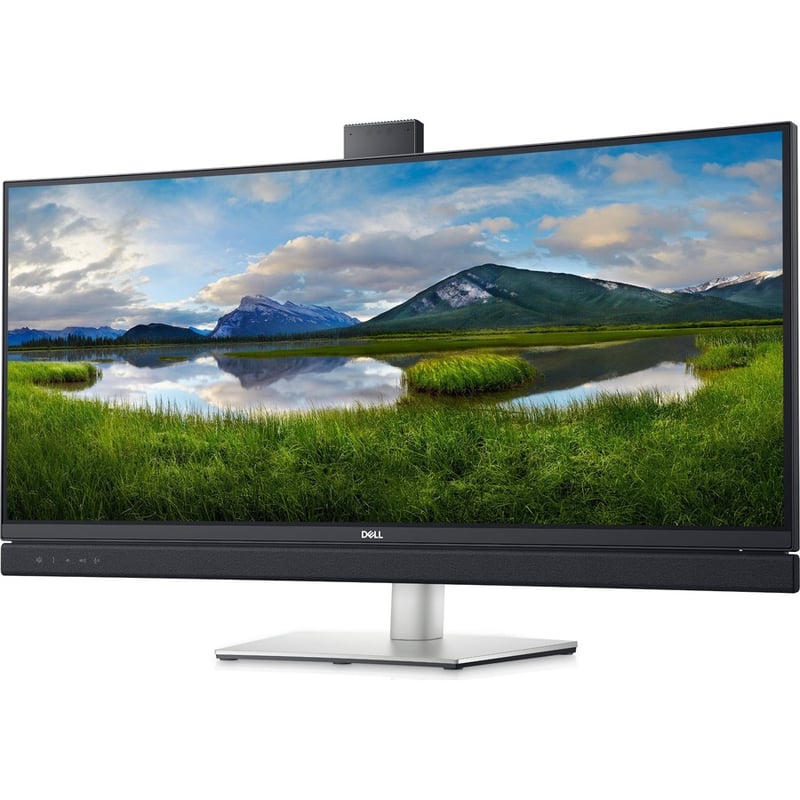 Dell C3422WE 34" Class Webcam WQHD Curved Screen LCD Monitor - 21:9 - Platinum Silver - Thumbnail 2