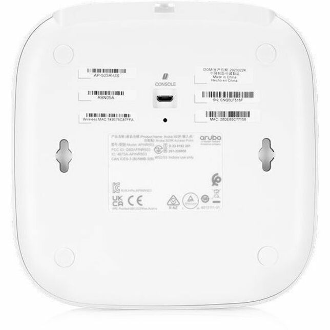 HPE AP-503R Dual Band Wi-Fi 6 IEEE 802.11 a/b/g/n/ac/ax 1.49 Gbit/s Wireless Access Point - Indoor - Thumbnail 2