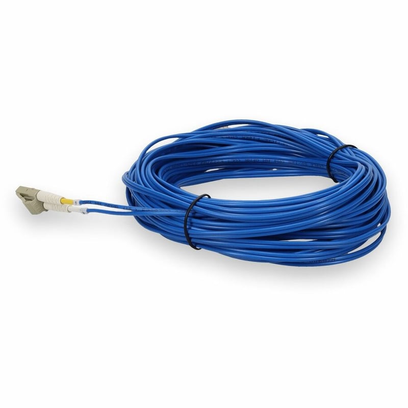 AddOn 30m LC to LC Blue OM4 Duplex OFNR (Riser-Rated) Fiber Patch Cable - Thumbnail 3