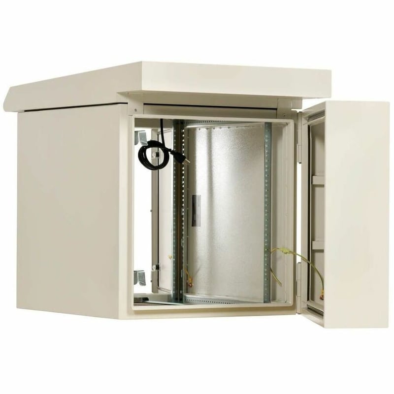 Tripp Lite by Eaton SmartRack Industrial Enclosure with Lock - NEMA 3R, Wall Mount, Metal Construction, Hinged Back, Internal Fans, 32 in. Depth, 12U, Gray - Thumbnail 2