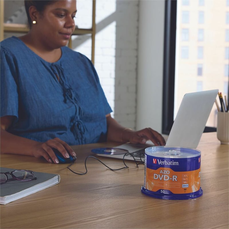 Verbatim AZO DVD-R 4.7GB 16X with Branded Surface - 50pk Spindle - Thumbnail 3