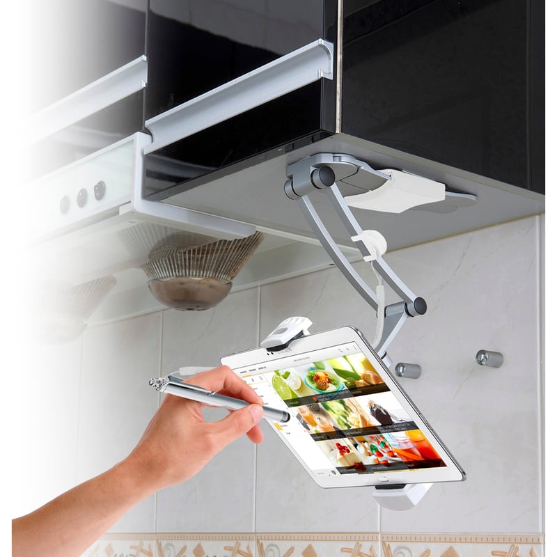 CTA Digital PAD-KMS 2-in-1 Kitchen Mount Stand for iPad and Tablets - Thumbnail 2