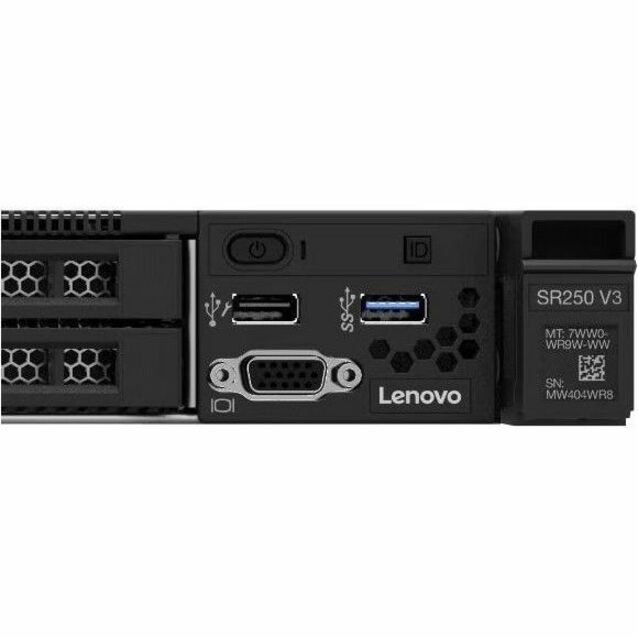 Lenovo ThinkSystem SR250 V3 7DCLA01WNA 1U Rack Server - 1 Xeon E-2434 3.40 GHz - 16 GB RAM - Serial ATA Controller - Thumbnail 3