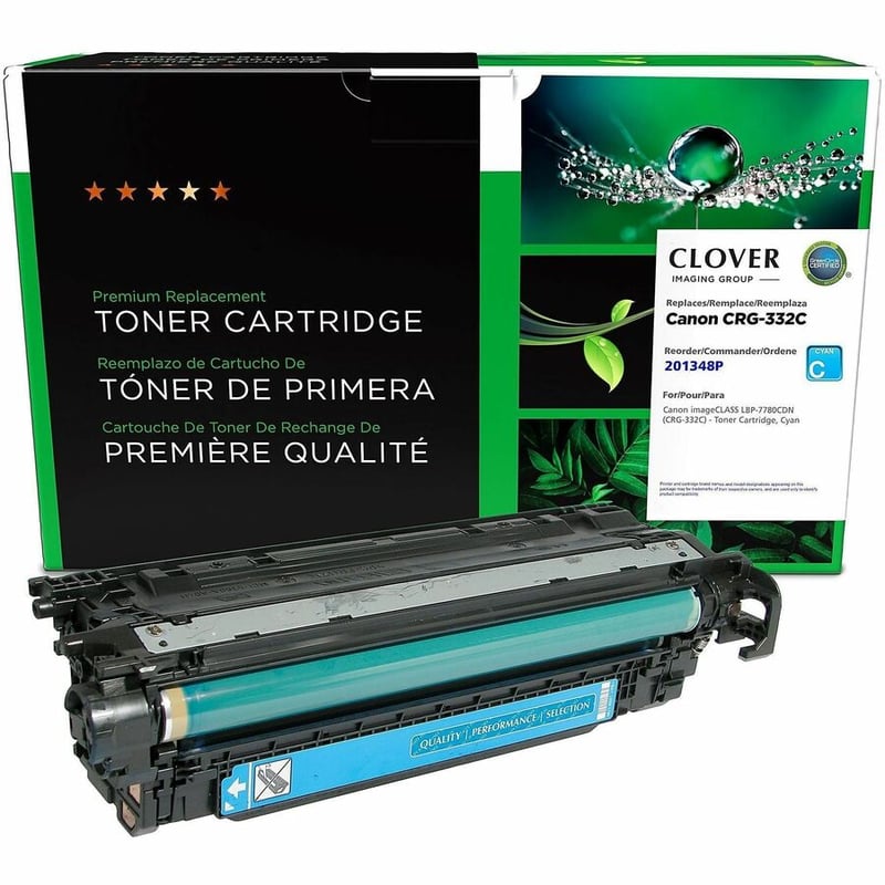 Clover Imaging Remanufactured Cyan Toner Cartridge for Canon CRG-332C (6262B012) - Thumbnail 2