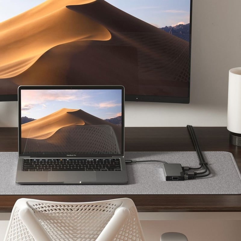 ALOGIC USB-C Fusion ALPHA 5-in-1 Hub - 1 x HDMI 4K@60Hz, 2 x USB-A (USB 3.0), 1 x Gigabit Ethernet, 1 x USB-C (Data & PD) - Space Grey - Thumbnail 3