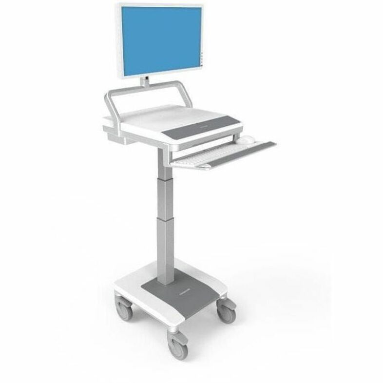 Capsa Healthcare - T7 Non-Powered Cart (T75-N-2P10010) - Non-Powered Mobile Computing Cart - No Power System - Manual Lift - No Battery - Thumbnail 2